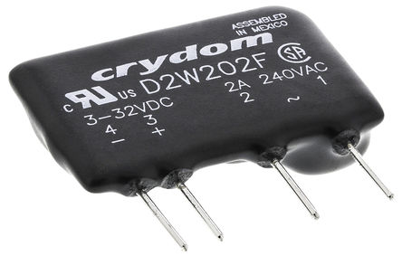 Crydom - D2W202F - Crydom 2 A PCBװ ̵̬ D2W202F, ˫ɿع迪Ԫ, 㽻л, 280 V		