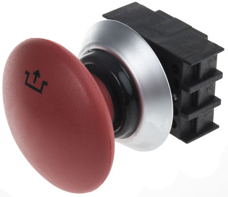 Schmersal - NDRZ50GR/RT - Schmersal NDR 系列 IP67, IP69K 紧急按钮 NDRZ50GR/RT, 键重置复位, 红色 50mm 圆形按钮头		