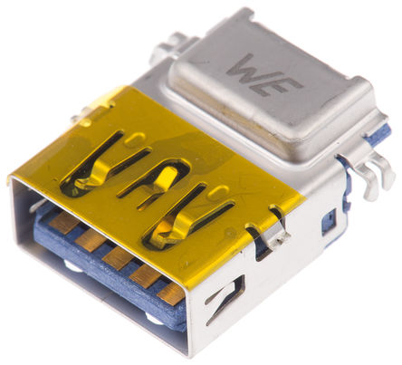 Wurth Elektronik - 692121330100 - Wurth Elektronik WR-COM ϵ ֱ USB3.0 A  USB  692121330100, ͨ, 30 V , 250mA		