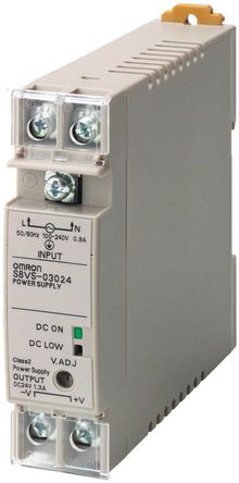 Omron - S8VS03005 - Omron 20W ģʽ DIN 尲װԴ S8VS03005, 70%Ч, 264V ac, 4A, 5V dc 5V dc/		