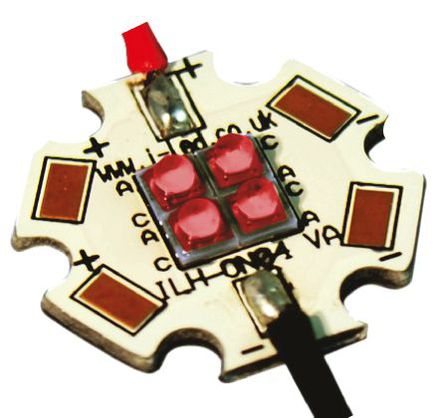 Intelligent LED Solutions - ILH-ON04-HYRE-SC201-WIR200. - ILS OSLON4 PowerStar ϵ 4 ɫ Բ LED  ILH-ON04-HYRE-SC201-WIR200., 1600 mW		