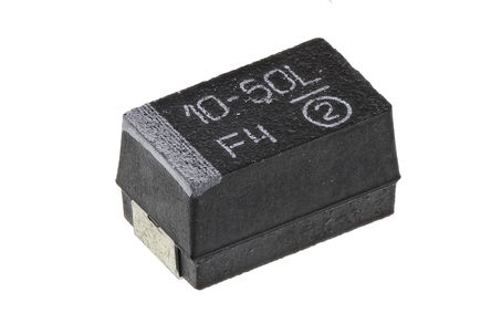 Vishay - TR3E106M050C0300 - Vishay Extreme TR3 ϵ 10F 20% SMD  TR3E106M050C0300, 50 V ֱ, 7343-43 װ, 300m ESR, +125C		