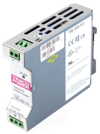 TRACOPOWER - TSL 030-112 - TRACOPOWER 30W ģʽ DIN 尲װԴ TSL 030-112, 85%Ч, 264V ac, 2.5A, 14V dc 12V dc/		