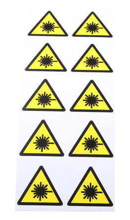 Signs & Labels - Y736566 - Signs & Labels Y736566 100װ ɫ/ɫ Ӣ  ϩ Σվ־ “Laser“, 50 x 50mm		