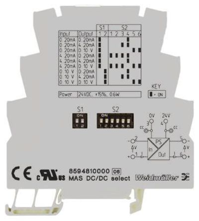 Weidmuller - MAS Thermo-J 0...700C Output select -8615210000 - Weidmuller ¶ģ źŵ 8615210000, ¶, 24 V ֱ Դѹ		