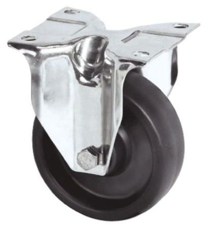 Tente - 8478BOG080P62 - Stainless steel fixed castor, 80mm 100kg		