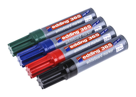 Edding - 365/4S - Edding 凿形 白板笔 365/4S, 4支 杂色笔		