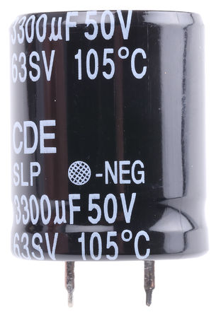Cornell-Dubilier - SLP332M050C3P3 - Cornell-Dubilier SLP ϵ 50 V ֱ 3300F ͨ  SLP332M050C3P3, 20%ݲ, 106m(ֵ), +105C, C3װ		