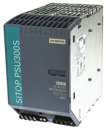 Siemens - 6EP1434-2BA10 - Siemens 240W ģʽ DIN 尲װԴ 6EP1434-2BA10, 91%Ч, 550V ac, 10A, 24V dc 24V dc/		