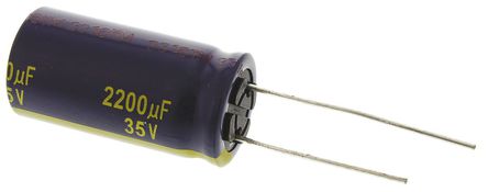 Panasonic - EEUFC1V222 - Panasonic FC  ϵ 35 V ֱ 2200F ͨ  EEUFC1V222, 20%ݲ, 18m(ֵ), +105C		