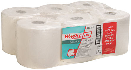 Kimberly Clark - 7268 - Kimberly Clark 7268 2400张 白色 中间抽 湿巾, 380 x 185mm, 适用于食物准备表面		