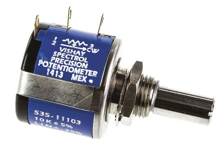 Vishay - 535B1103JC - Vishay 535 ϵ 5 ת 10k 5% Ƶλ 535B1103JC, 1.5W, 6.35 mm ֱ, 20ppm/C, 尲װ		