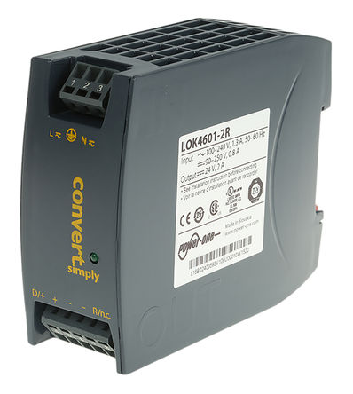 BEL POWER SOLUTIONS INC - LOK4601-2RG - BEL POWER SOLUTIONS INC 50W ģʽ DIN 尲װԴ LOK4601-2RG, 82%Ч, 264V ac, 2A, 24V dc 24V dc/		