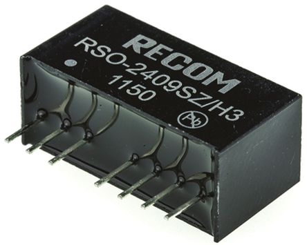 Recom - RSO-2409SZ/H3 - Recom RSO ϵ 1W ʽֱ-ֱת RSO-2409SZ/H3, 9  36 V ֱ, 9V dc, 111mA, 3kV dcѹ, 75  81%Ч, SIPװ		
