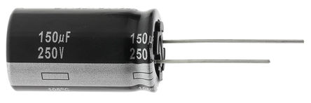 Panasonic - EEUED2E151 - Panasonic ED  ϵ 250 V ֱ 150F ͨ  EEUED2E151, 20%ݲ, +105C		