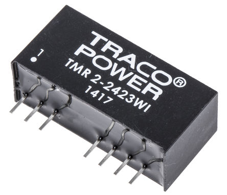 TRACOPOWER - TMR 2-2423WI - TRACOPOWER TMR 2WI ϵ 2W ʽֱ-ֱת TMR 2-2423WI, 9  36 V ֱ, 15V dc, 65mA, 1.5kV dcѹ, SIPװ		