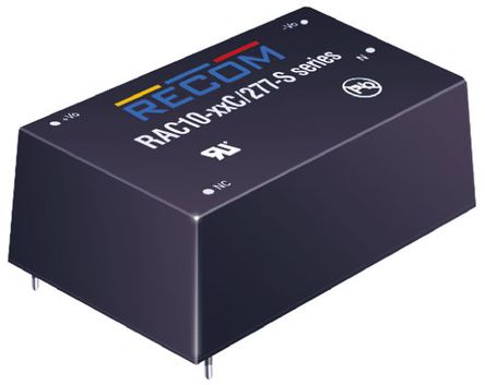 Recom - RAC10-12SC/277 - Recom 10W  ǶʽģʽԴ SMPS RAC10-12SC/277, 80  305V ac, 12V dc, 840mA, 80%Ч, ܷװ		