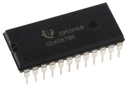 Texas Instruments - CD4067BEE4 - Texas Instruments CD4067BEE4 ·,  16:1, 12 V, 15 V, 5 V, 9 VԴ, 24 PDIPװ		
