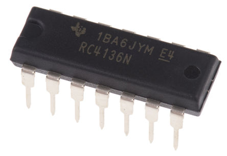 Texas Instruments - RC4136N - Texas Instruments RC4136N · Ŵ, 3MHz, 14 PDIPװ		