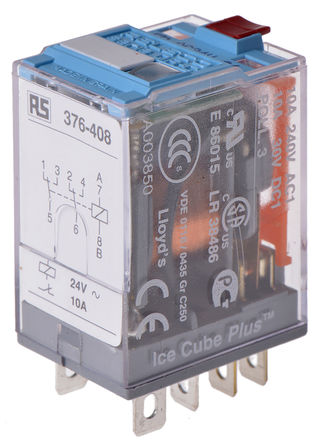 Releco - C7-A20X / AC 24 V - Releco C7-A20X / AC 24 V ˫˫ ʽ Ǳ̵, 10 A, 24V		