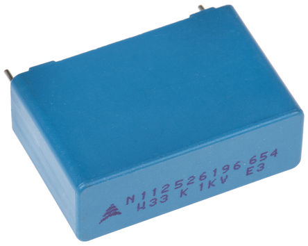 EPCOS - B32654A334K - EPCOS B32653 ϵ 330nF ۱ϩ (PP) B32654A334K, 10%, 1 kV ֱ250 V , ͨ		