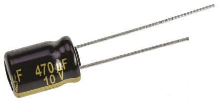 Panasonic - EEUFM1A471 - Panasonic FM  ϵ 10 V ֱ 470F ͨ  EEUFM1A471, 20%ݲ, +105C		