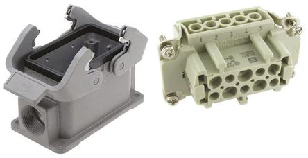 Harting - 09300101231+09330102701 - Harting Han E ϵ 10   RJ45-Rangierfeld ׼ 09300101231+09330102701, PG16 Ƴߴ, 16A, 500 V		