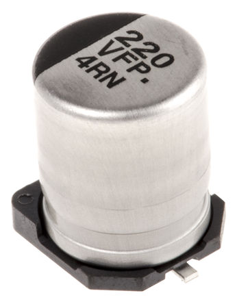 Panasonic - EEEFP1V221AP - Panasonic FP SMD ϵ 35 V ֱ 220F SMD  EEEFP1V221AP, 20%ݲ, 80m(ֵ), +105C, Fװ		