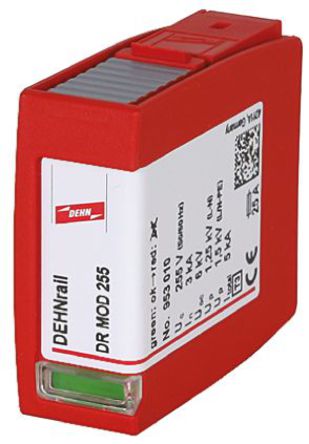 Dehn - DR MOD 255 - Dehn Ť ϵ 255 V /ֱ 5kA ӿŵģ DR MOD 255, 밲װ, 45 x 18 x 51mm		
