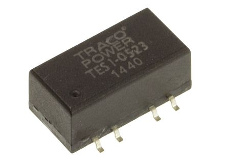 TRACOPOWER - TES 1-0523 - TRACOPOWER TES 1 ϵ 1W ʽֱ-ֱת TES 1-0523, 4.5  5.5 V ֱ, 15V dc, 35mA, 1.5kV dcѹ, 78%Ч, SMDװ		