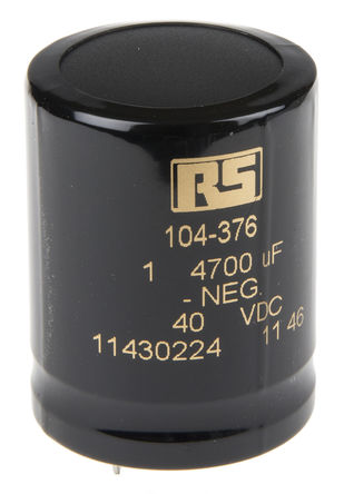 KEMET - ALP20A472CB040 - KEMET ALP20 ϵ 40 V ֱ 4700F ͨ  ALP20A472CB040, -10  +30%ݲ, 48m(ֵ), +85C,  - ţװ		