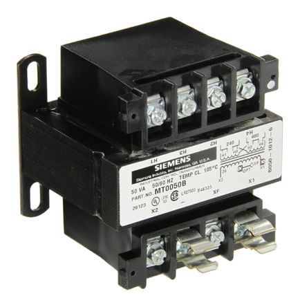 Siemens - MT0050B - Siemens 50VA DIN 尲װѹ MT0050B, 1, :240V ac, 480V ac μ:24V ac, ˿װ		