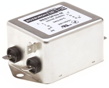 Roxburgh EMC - RES70F03-M - Roxburgh EMC RES70 ϵ 3A 250 V , DC to 400Hz ̰װ RFI ˲ RES70F03-M, Fast-OnӶ		