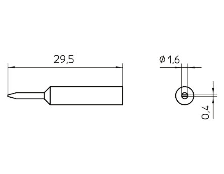 Weller - T0054485699 - Weller XNT ϵ XNT 6, 1.6 mm ֱ ͷ, ʹWXP65 & WP65 		