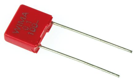 WIMA - MKS2D031001A00KI00 - WIMA MKS2 ϵ 100nF ͨ PET  (PET) MKS2D031001A00KI00, 10%ݲ, 100 V ֱ63 V , -55  +100 C		