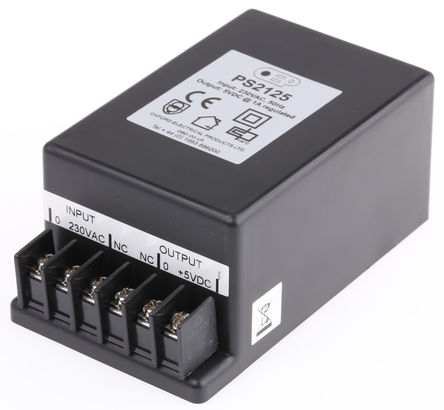 OEP - PS2125 - OEP ʽ ǶʽԵԴ PS2125, 207  253V ac, 5V dc, 1A, 5W, 119 x 69 x 51.3mm		