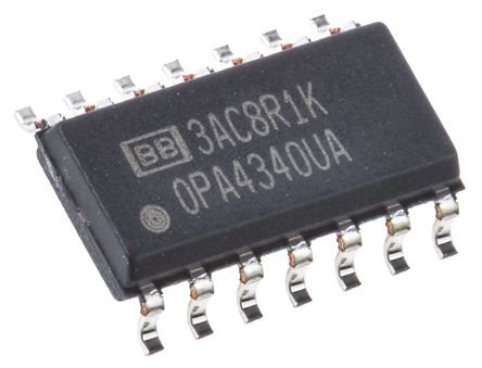 Texas Instruments - OPA4340UA - Texas Instruments OPA4340UA · Ŵ, 5.5MHz, 3  5V, CMOS, 14 SOICװ		