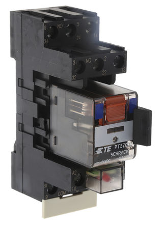 TE Connectivity - PT3S7LC4 2-1415075-1 - TE Connectivity PT3S7LC4 2-1415075-1 3 ˫ DIN Rail Ǳ̵, 10 A, 24V dc		