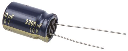 Panasonic - EEUFC1A222 - Panasonic FC  ϵ 10 V ֱ 2200F ͨ  EEUFC1A222, 20%ݲ, 38m(ֵ), +105C		