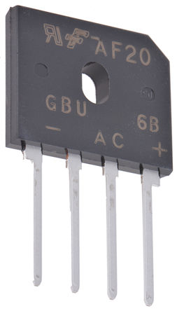 Fairchild Semiconductor - GBU6B - Fairchild Semiconductor GBU6B  , 6A 100V, 4 GBUװ		