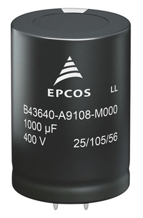 EPCOS - B43644B6127M000 - EPCOS B43644 ϵ 500 V ֱ 120F ͨ  B43644B6127M000, 20%ݲ, 710m(ֵ), +105C, B43644װ		