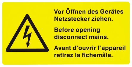 Idento - ESSW50105 - Idento ESSW50105 5װ ɫ /Ӣ/  PVC Σվ־ “Vor ?ffnen/before Opening-“		