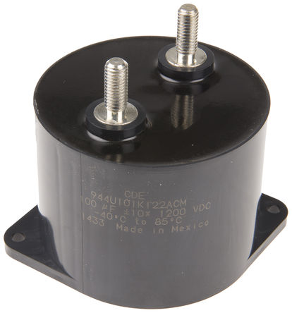 Cornell-Dubilier - 944U101K122ACM - Cornell-Dubilier 944U ϵ 100F ۱ϩ (PP) 944U101K122ACM, 10%, 1.2 kV ֱ, װ, 84.5mmֱ		