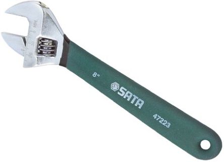 SATA - 47223 - SATA 25mm钳口 浸渍把手把手 可调扳手 47223, 8 in总长		