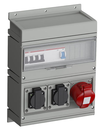 ABB - MPR16 Grey BS - ABB Kombi ϵ ɫ 1x3P+N+E, 2x1P+E RCD 尲װ  2CMA101651R1000, 13 A, 16 A, 230  400 V, IP44, ෴		