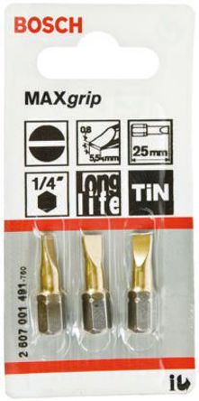Bosch - 2607001491 - Bosch 3װ 0.8 x 5.5 mm ˿ͷ 2607001491, һֵͷ		