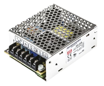 RS Pro - RD-35B - RS Pro 35W 2 ǶʽģʽԴ SMPS RD-35B, 125  373 V dc, 88  264 V ac, 5 V dc, 24 V dc, 1 A, 2.2 A		