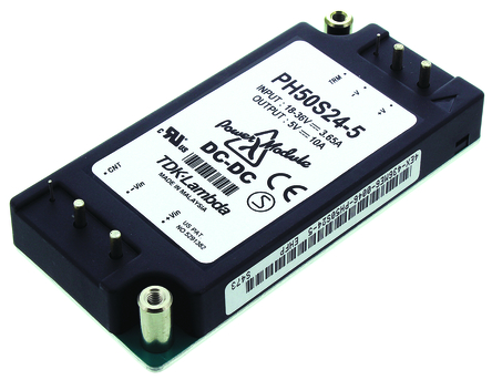 TDK-Lambda - PH50S-48-24 HFP - TDK-Lambda 50W ʽֱ-ֱת PH50S-48-24 HFP, 36  76 V ֱ, 21.6  26.4V dc, 2.1A, 3kV acѹ		