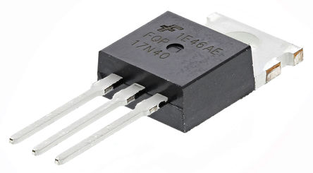 Fairchild Semiconductor - FQP17N40 - Fairchild Semiconductor QFET ϵ Si N MOSFET FQP17N40, 16 A, Vds=400 V, 3 TO-220ABװ		