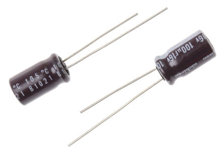 Nichicon - UPS1C101MED - Nichicon PS ϵ 16 V ֱ 100F ͨ  UPS1C101MED, 20%ݲ, +105C		